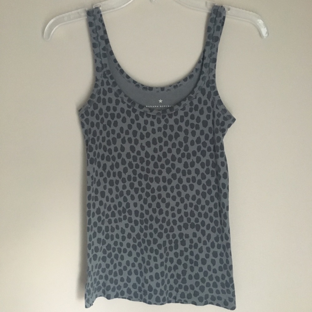 Banana Republic Gray Cheeta Tank Top Petite Small